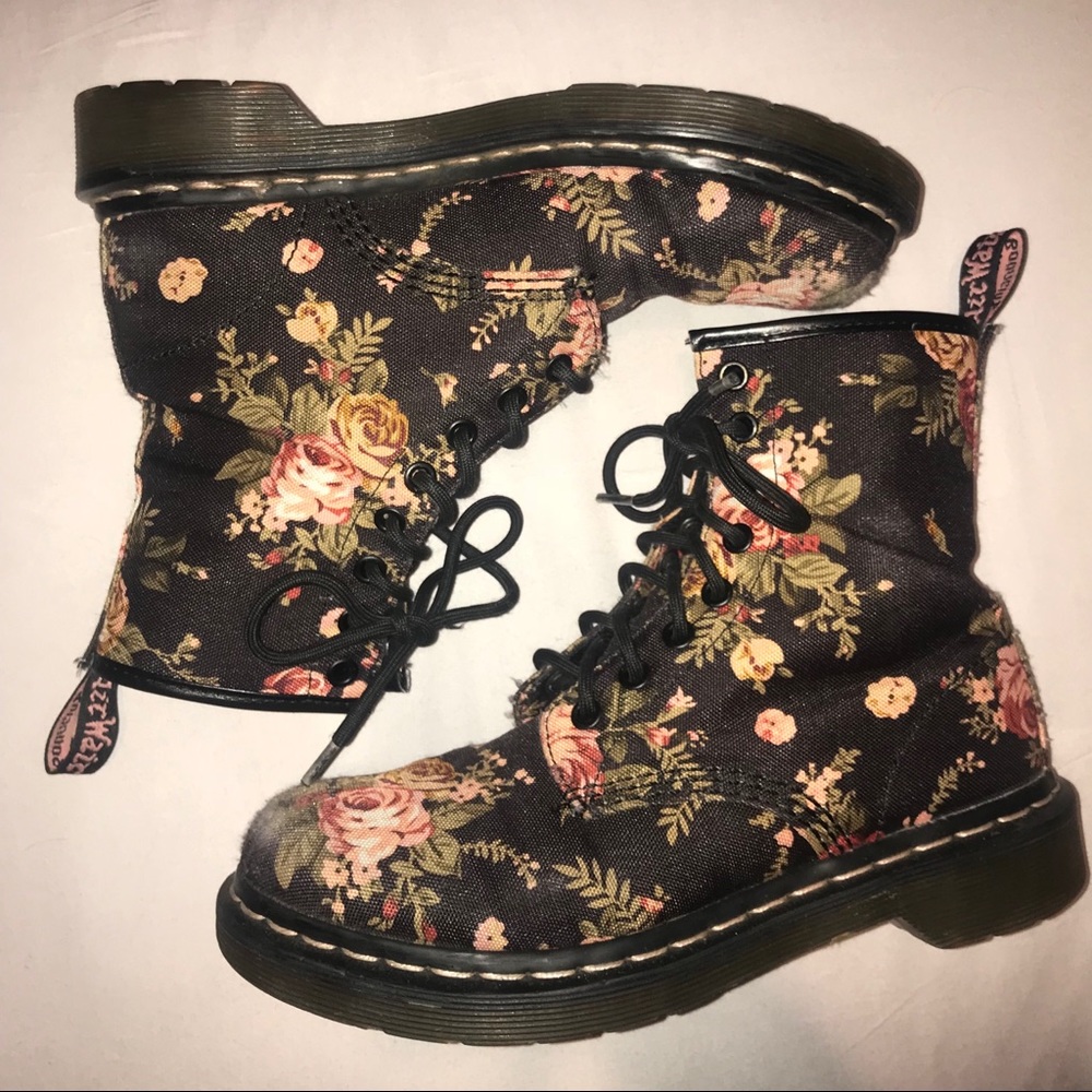 Floral Canvas Doc Martens
